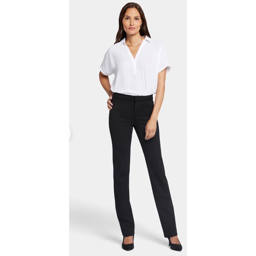 NYDJ Slim Trouser Black Dress Pants M11Z2020 Women Size 4 Inseam 33 NEW